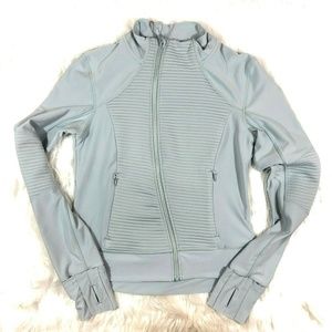 Mondetta Light Blue Zip Front Active Jacket Top